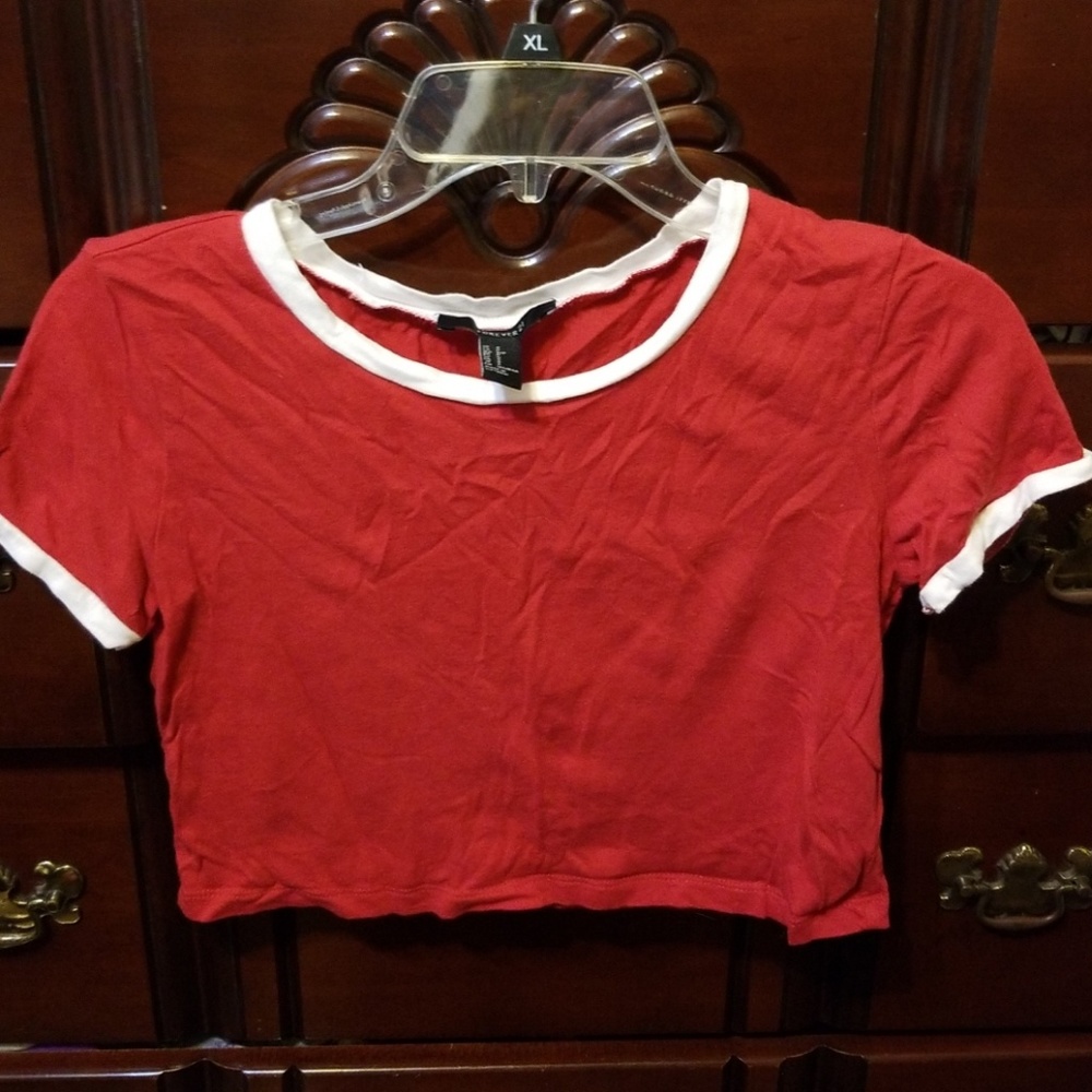 Red crop top